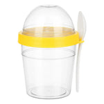 X2 Vaso Para Yogurt Frutas Y Cereales Con Cuchara 500ml Variados