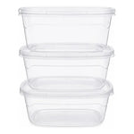 Pack 3 Contenedor Hermetico Plastico De Alimentos 3,5 Litros Transparente