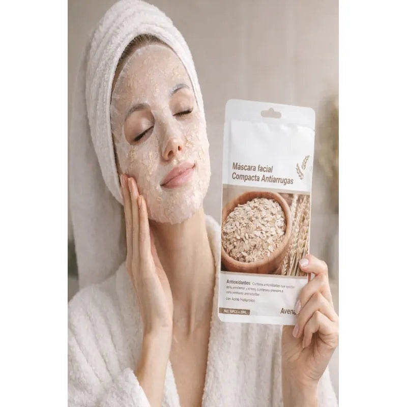 X10 Mascarillas De Avena Rejuvenecedora Compacta Antiarrugas Mixta