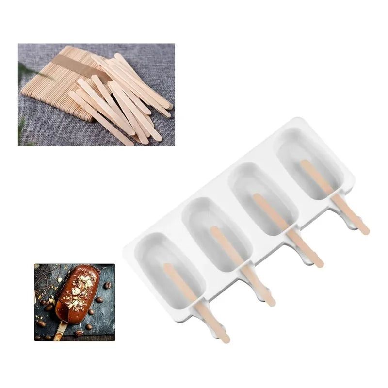 Molde De Helado Silicona Paleta Reutilizables Color