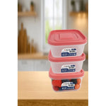 Set De 4 Taper Hermetico Contenedore Cuadrado Alimento 830ml Surtidos