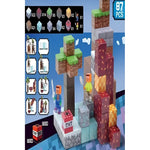 Minecraft Set Cubos Magnéticos Caja Pixel Diseños 87 Piezas 87 Minecraft