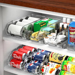 Pack X2 Organizador De Bebidas Lata Para Refrigerador Bebida Transparente
