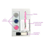 Kit Tattoos Con Brillantinas, Maquillaje Corporal Flash