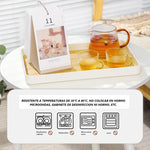 Bandeja De Servir De Melamina Con Grano De Madera 40x28 Cm Blanco