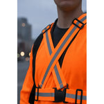 Arnes De Seguridad Reflectante Chaleco Ajustable Adulto Vial Ajustable Naranja/amariilo