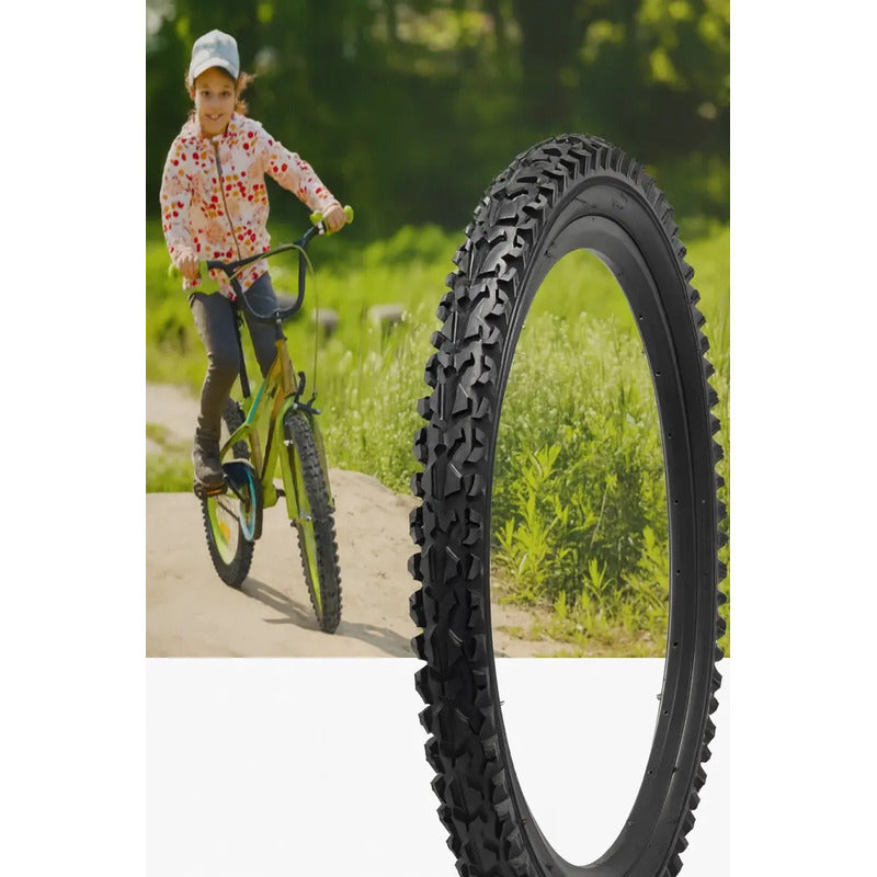 Neumatico Para Bicicleta Aro 20x2.125 Repuesto Negro Llanta Negro