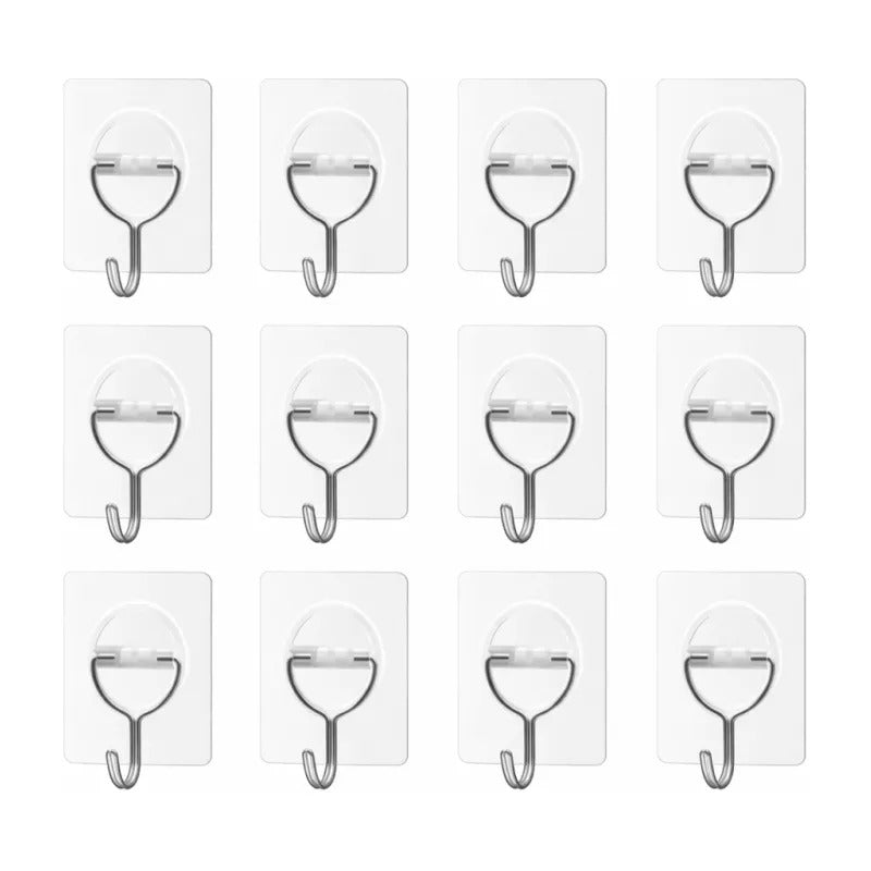 Ganchos De Pared Autoadhesivo Multiuso Colgador 12 Piezas