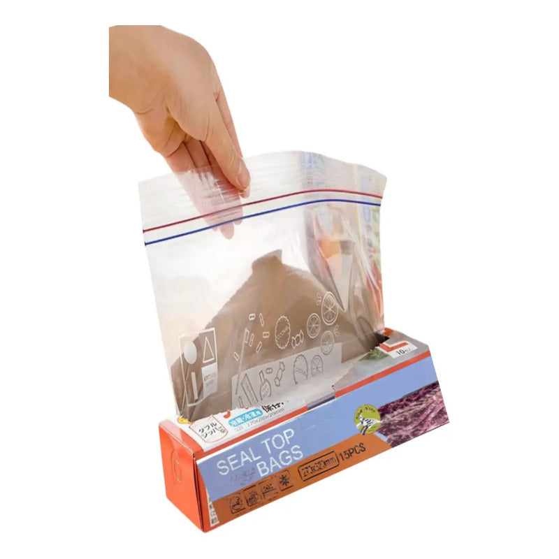 Bolsa Ziploc Doble Cierre Para Envasar Congelar Alimentos