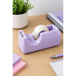 Porta Scotch Dispensador Cinta Adhesiva Para Escritorio Lila