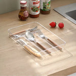 X2 Organizador Cubiertos Utensilios Servicios Cocina Cajones Transparente
