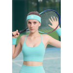 Set De Banda + Muñequera Deportiva Absorbente Sudor Unisex