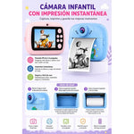 Camara Infantil Digital Fotofrafica Imprension Instantanea Rosa