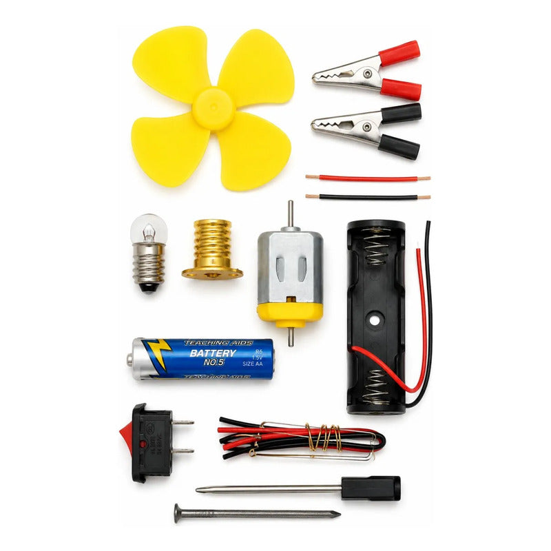Kit Experimento Cientifico Luz Ventilador Circuito Elctrico