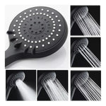 Kit  Ducha Teléfono Plast Manguera Soporte  Acero Inox Negro Negro