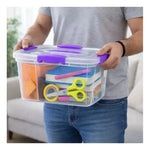 X10 Caja Wenco Organizadora 6 Litros Transparente Plastica