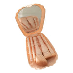 Set 5 Brochas Maquillaje  Cajita Estuche En Forma De Ostra