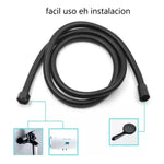 X2 Manguera Flexible Negro Mate Repuesto Ducha Extensible Negro Mate