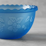 X2 Recipiente Ensalada Bowl Redondo Plastico Multiuso 1.5lts Azul