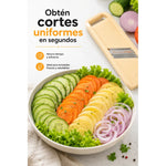 Cortador De Verduras Mandolina Manual Rebanador Acero Crema