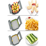 Cortador De Verduras Multifuncional Manual Con 3 Cuchillas Gris