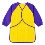Mandil Bata Arte Infantil Mangas Largas Pintura Impermeable Azul/amarillo Liso