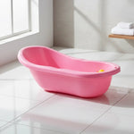 Bañera Bebe Niños Plástico Tina Bebe Ergonómica 78cm Liviana Rosa Lisa