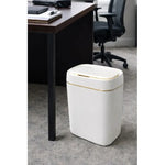 Basurero Automatico Con Sensor De Movimiento Blanco Papelera Blanco