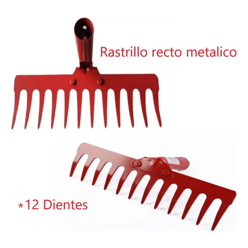 Rastrillos Recto Barre Hojas - Sin Mango - 12 Dientes