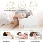 X12 Almohada Ortopédica  Cervical Terapéutica Memoria Cuello Blanco
