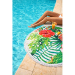 Toalla De Playa Redonda Piscina Microfibra Diseño Varios