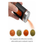 Salero Pimentero Negro Genérico Acero Inoxidable Ajustable