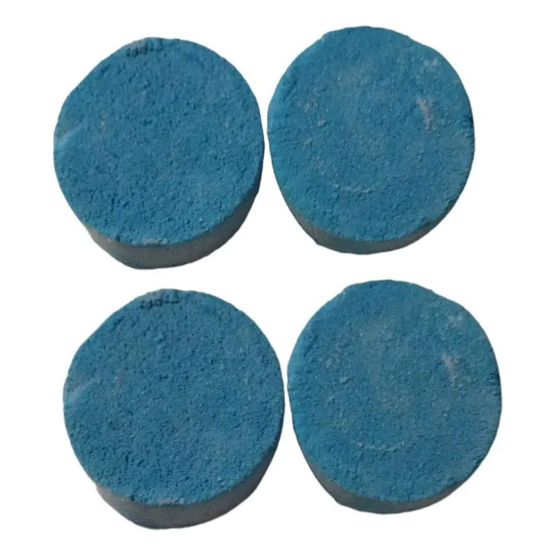 4 Pastillas Inodoro Wáter Cloro Azul Taza Tanque Poceta