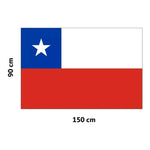 Bandera Chilena 90x150 Cm Para Fechas Patrias Desfiles Fonda