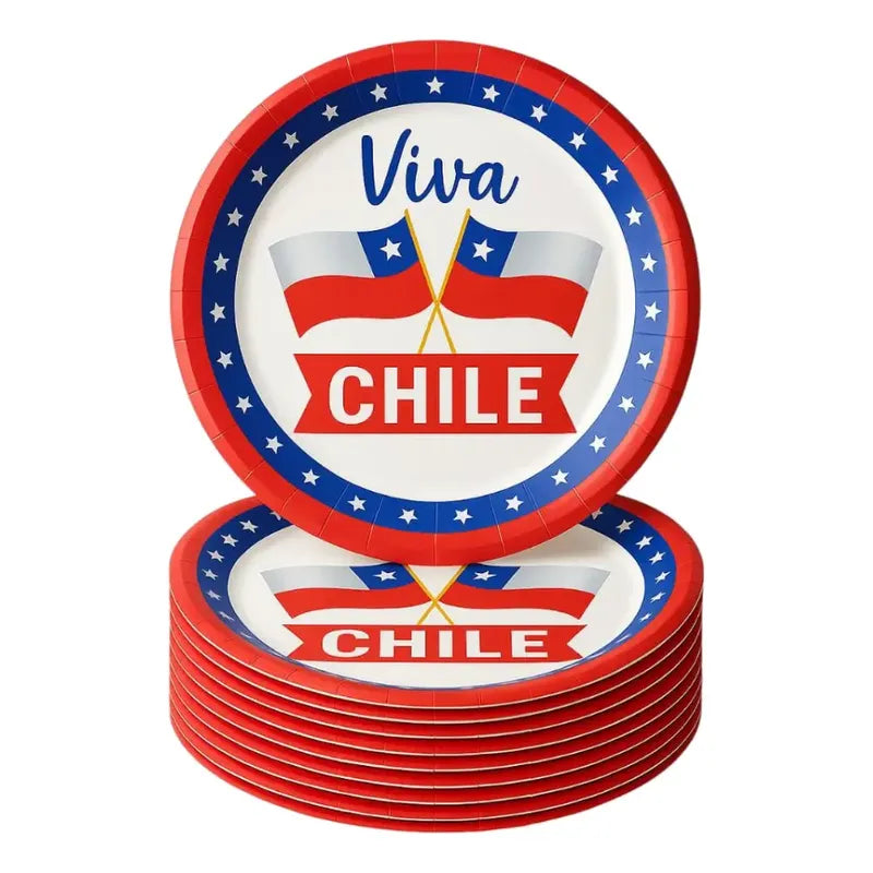 Platos Desechables Decoracion Fiestas Patrias Chilena
