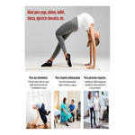 Calcetines Antideslizantes Para Yoga Pilates Danza Gimnasia Negro Lisa 32-40
