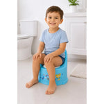 Baño Pelela Bacinica Infantil Con Respaldo Asiento Removible Azul Niño