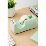 Porta Scotch Dispensador Cinta Adhesiva Para Escritorio Verde Claro