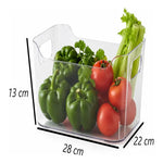 Set 3 Organizador Refrigerador Sin Tapa Contenedor Acrílico Transparente