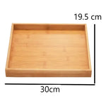 Set 3 Bandejas De Bambu Rectangular Para Servir Alimentos