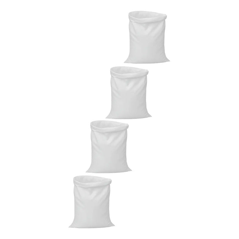 Set De 4 Sacos Vacios De Rafia De Polipropileno 83×55 Cm 50k Blanco