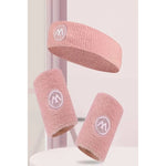 Set De Banda + Muñequera Deportiva Absorbente Sudor Unisex