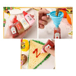 Mini Botellas Exprimibles Salsas Portátil Lonchera X4