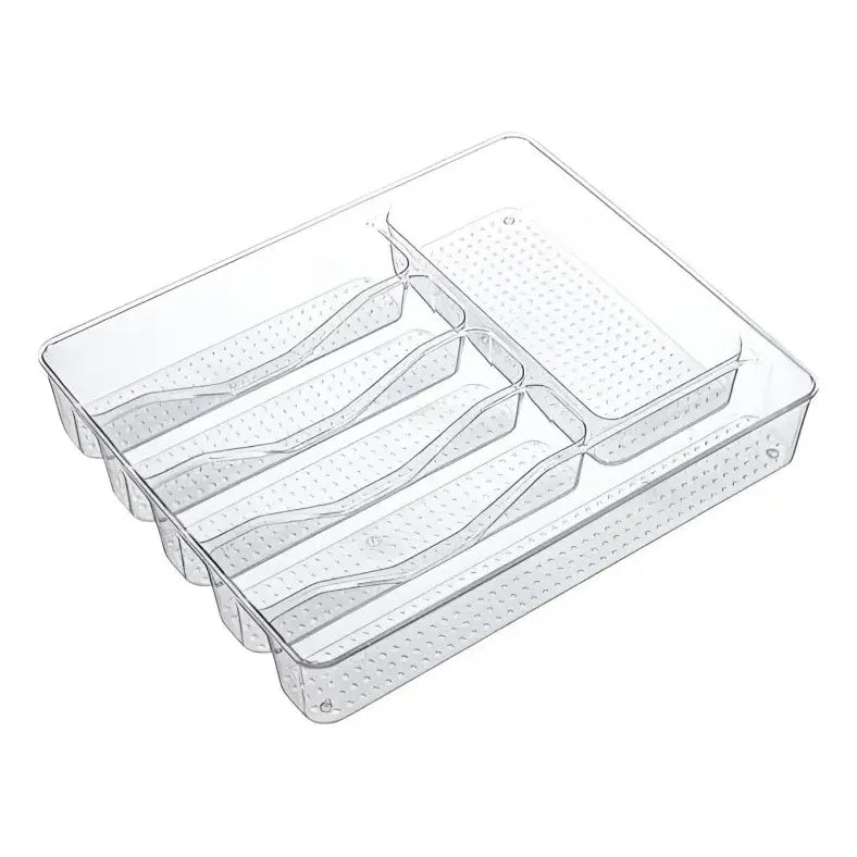 Organizador Cubiertos Utensilios Servicios Cocina 6 Cajones Transparente