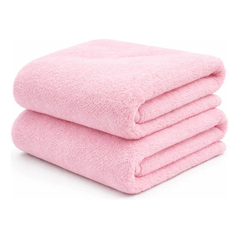 Toalla De Baño Microfibra Alta Absorcion Secado Rapido Rosa