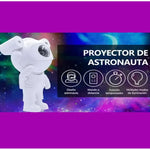 Proyector Lámpara Luz LED Galaxia Astronauta De Mesa Blanco