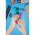 Set 6 Mini Esponjas Para Maquillaje Precision Base Corrector Verde Claro Mini