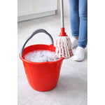 Balde Plastico Con Manilla Resistente Y Practico 10 Litros Rojo