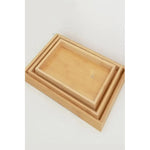 Set 3 Bandejas De Bambu Rectangular Para Servir Alimentos