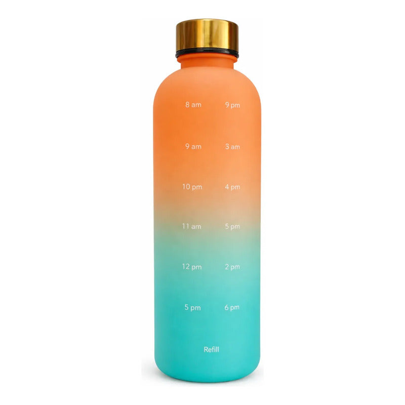 Botella Para Agua De 1 Litro Motivacional Deportiva Colorida Colorida